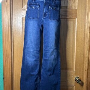 White House Black Market Dark Blue Flare Jeans